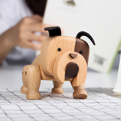 Handmade Puppy Wooden figurines_F - Wooden Islands