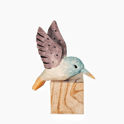 Hummingbird Wooden Hand Carved Painted Bird Ornaments - Wooden Islands