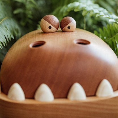 Hungry Big Mouth Dragon Storage Box Desktop Ornament Wooden - Wooden Islands