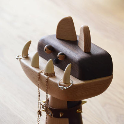 Key Holder Handmade Wooden Bulldog key Holder Décor _DC - Wooden Islands