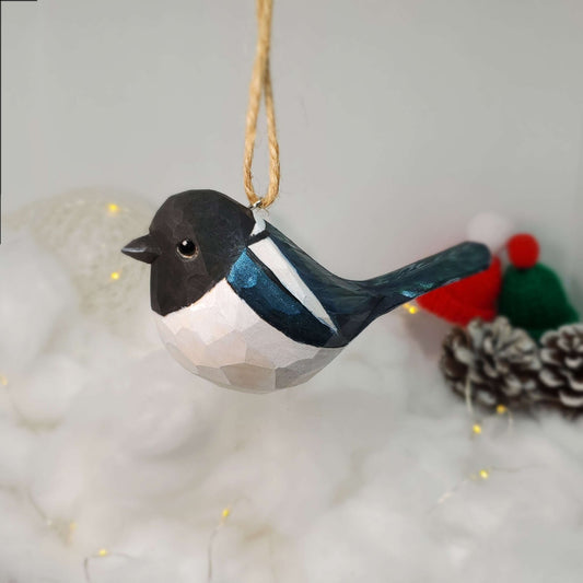 Magpie Bird Hanging Ornaments - Wooden Islands