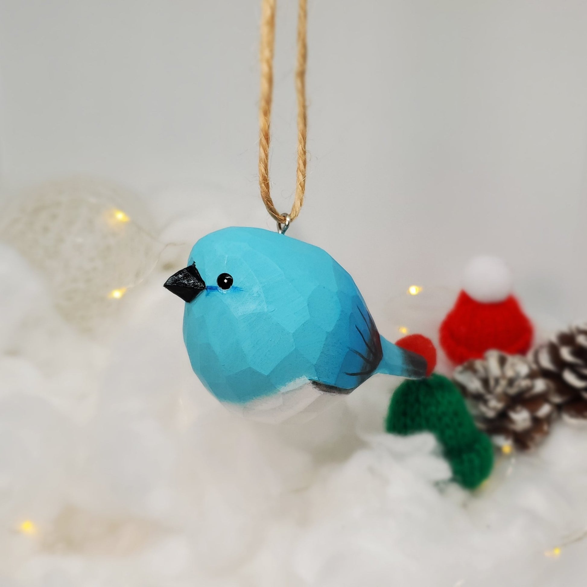 Mountain Bluebird-B Hanging ornaments - Wooden Islands