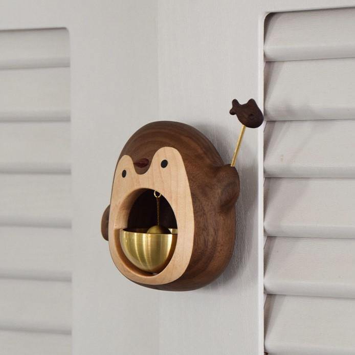 Penguin And Crab Doorbell Creative Cute Door Decoration - Wooden Islands