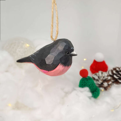 Pink Robin Hanging Ornaments - Wooden Islands