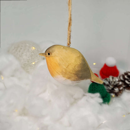 Robin Bird Hanging Ornaments - Wooden Islands