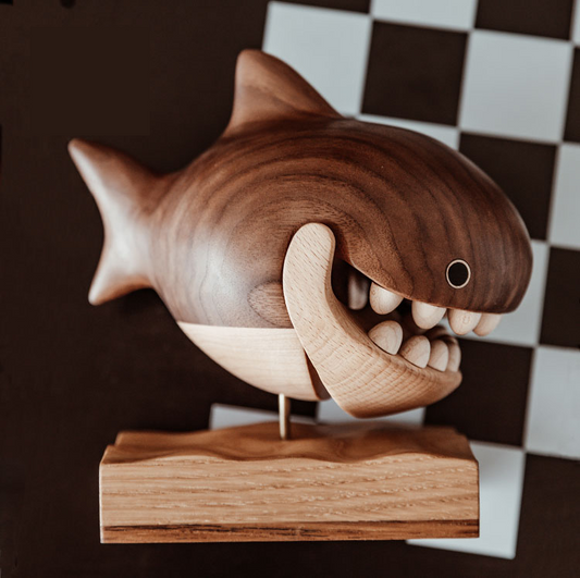 Shark shaped Wooden Tooth Fairy Boxes - Wooden Islands