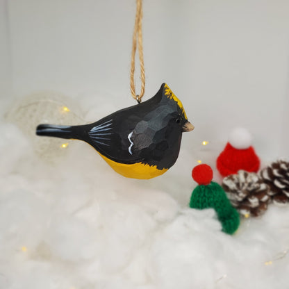 Sultan tit Bird Hanging Ornaments - Wooden Islands
