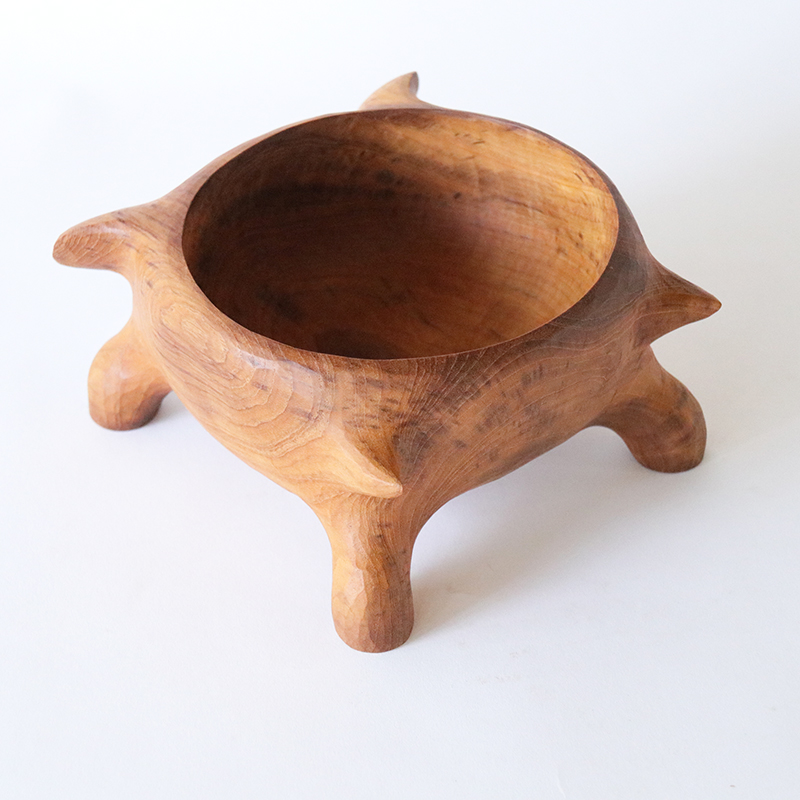 Teak Wood Bowls Hand Carved Wooden Beetle Art Decor - Wooden Islands