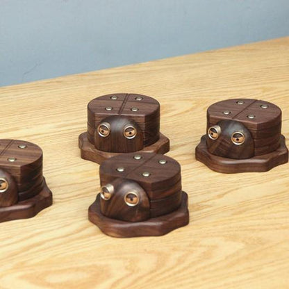 Turtles Coasters Set Handmade Wooden Desk Decor - Wooden Islands