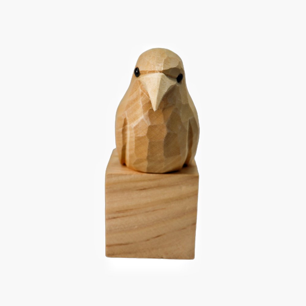 U011 Unfinished Wood bird statues - Wooden Islands