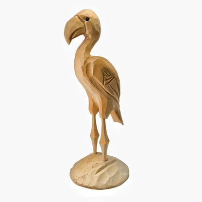 U013 Unfinished Wood bird statues - Wooden Islands